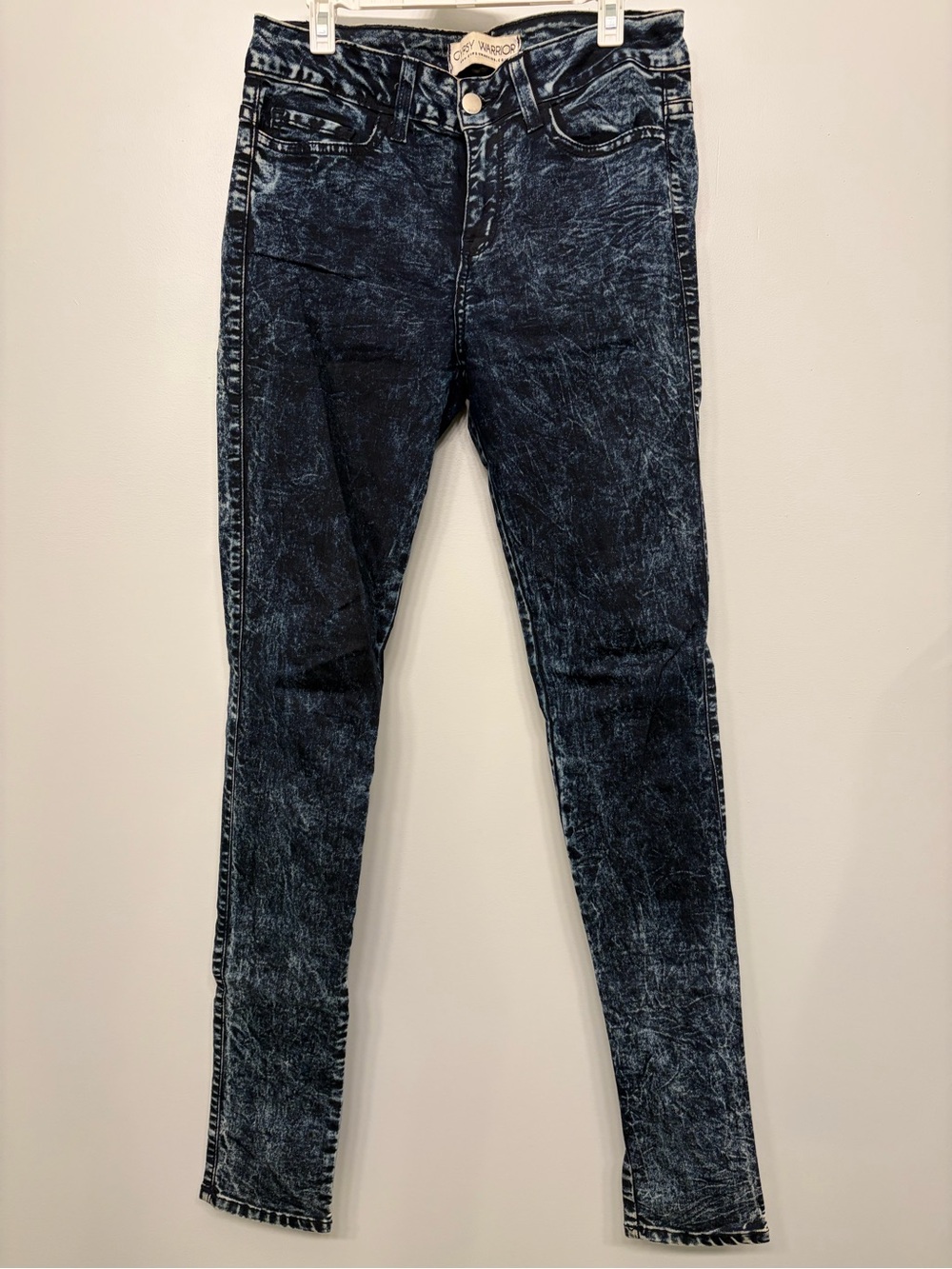 Gypsy Warrior Acid Wash Skinny Jeans - Women - Dark Blue